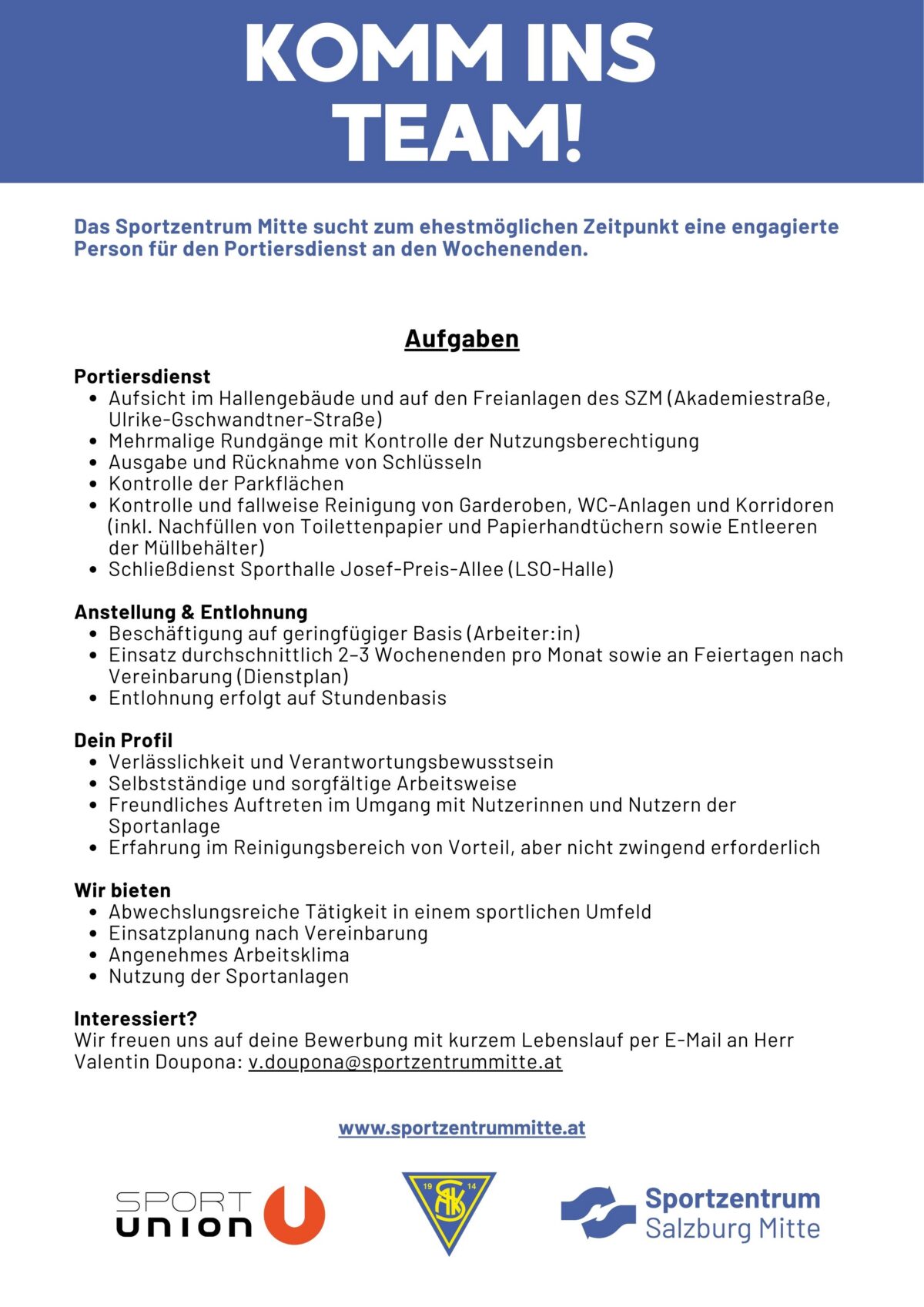 Jobausschreibung_Portier