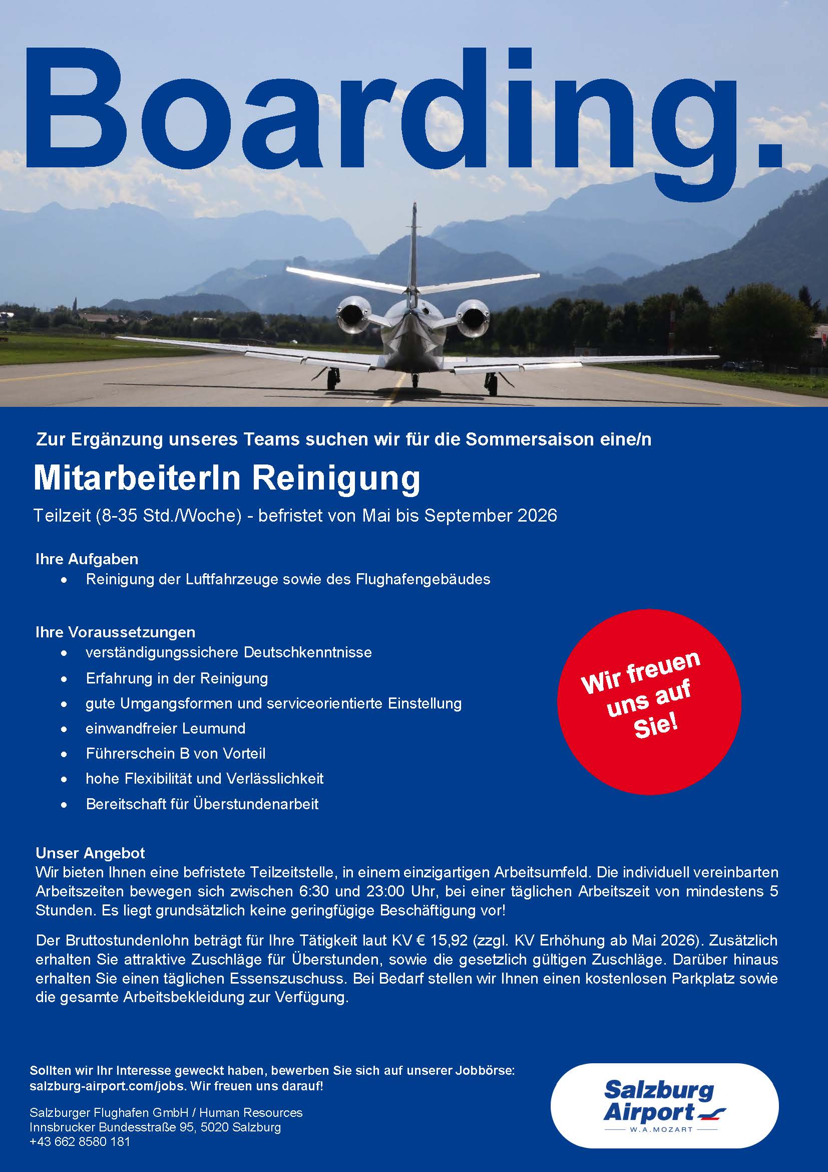 Stellenausschreibung Sommerjob Reinigung 02_26