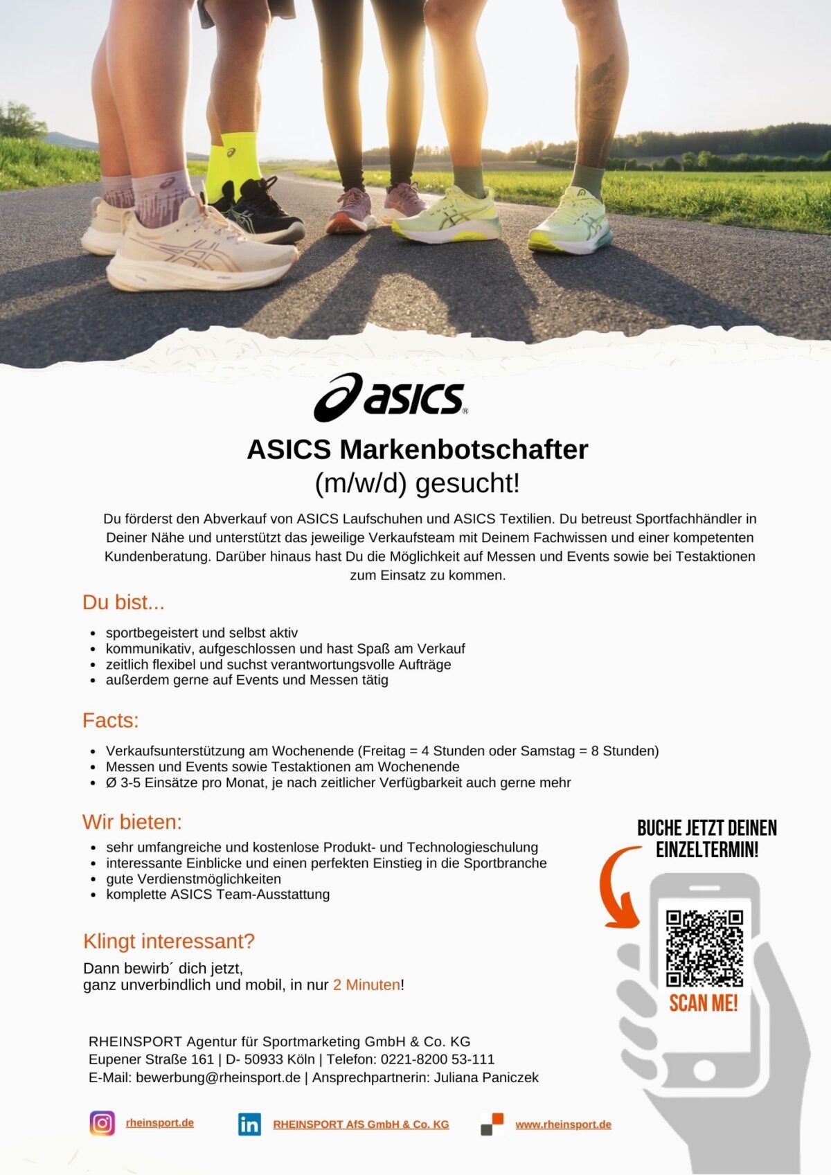 ASICS Markenbotschafter (m/w/d) gesucht!