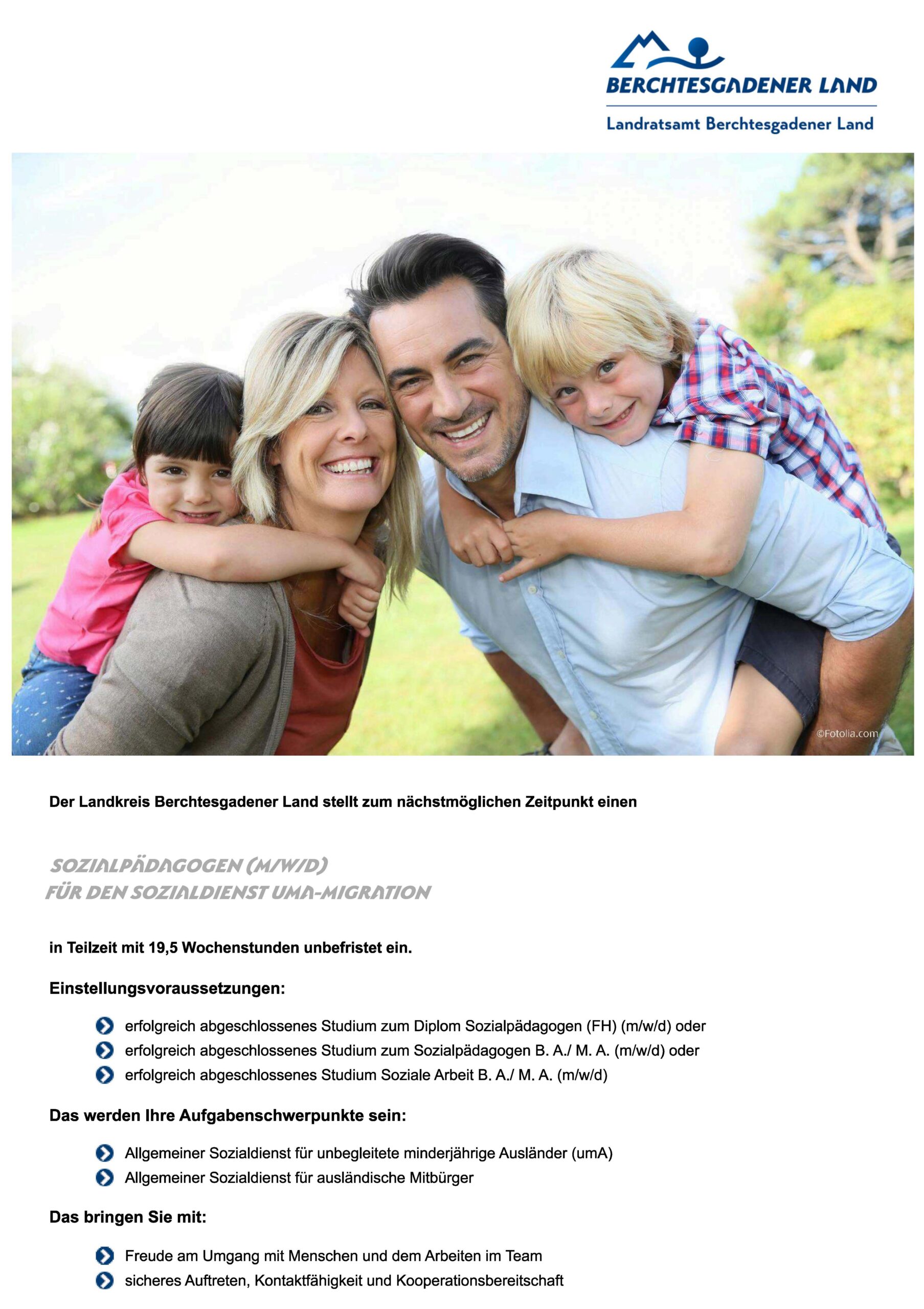 Stellenausschreibung Sozialpädagoge (mwd) für den Sozialdienst Migration_Seite_1