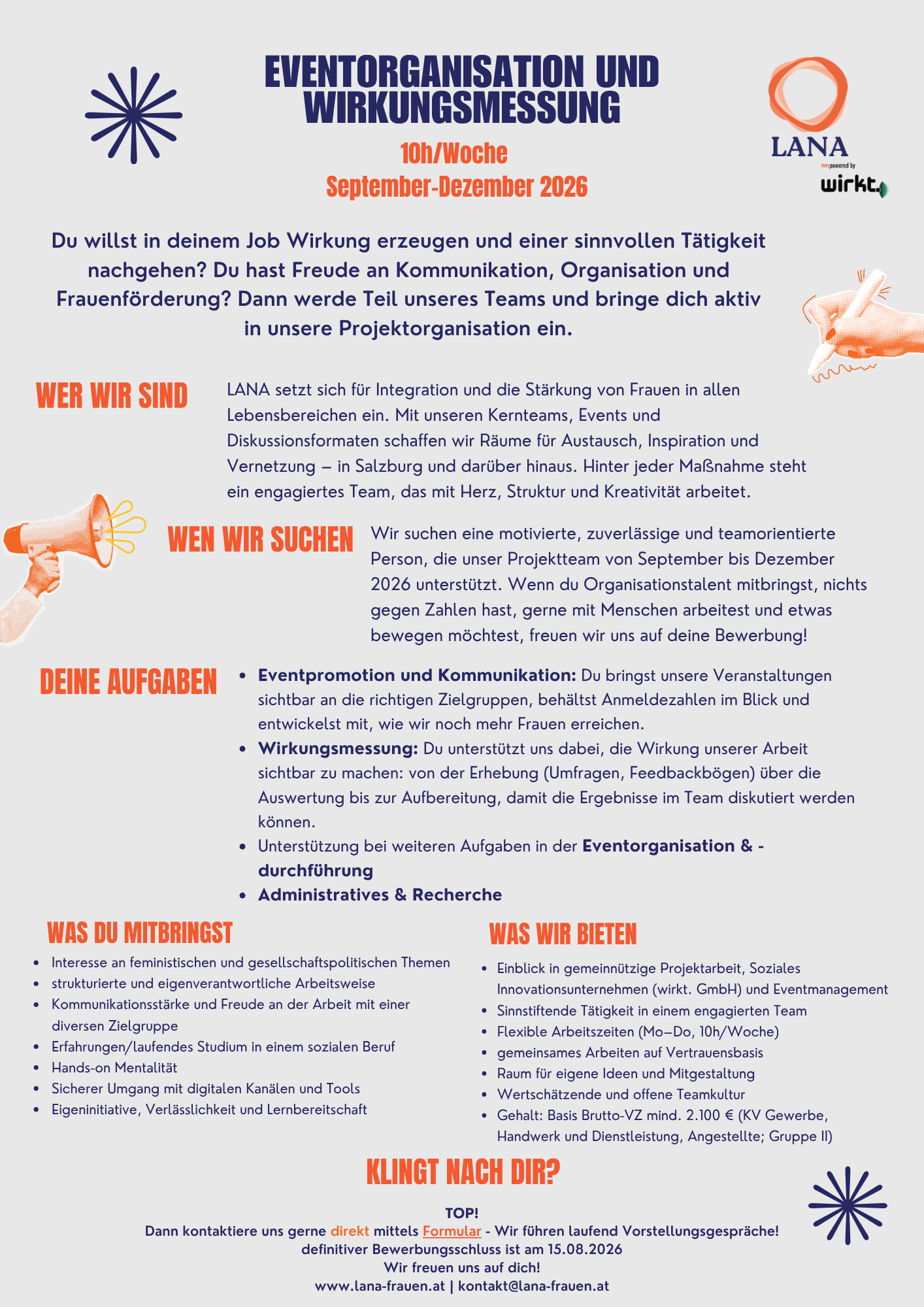 LANA Stellenausschreibung Projektgestaltung 2026
