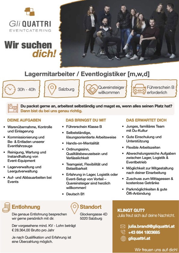 Eventlogistiker Inserat