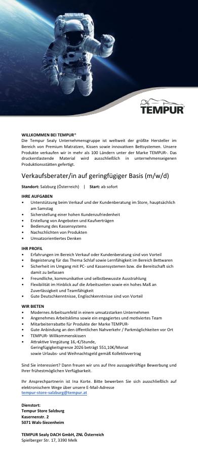 26-01_Verkaufsberaterin (mwd) auf Minijobbasis_SALZBURG