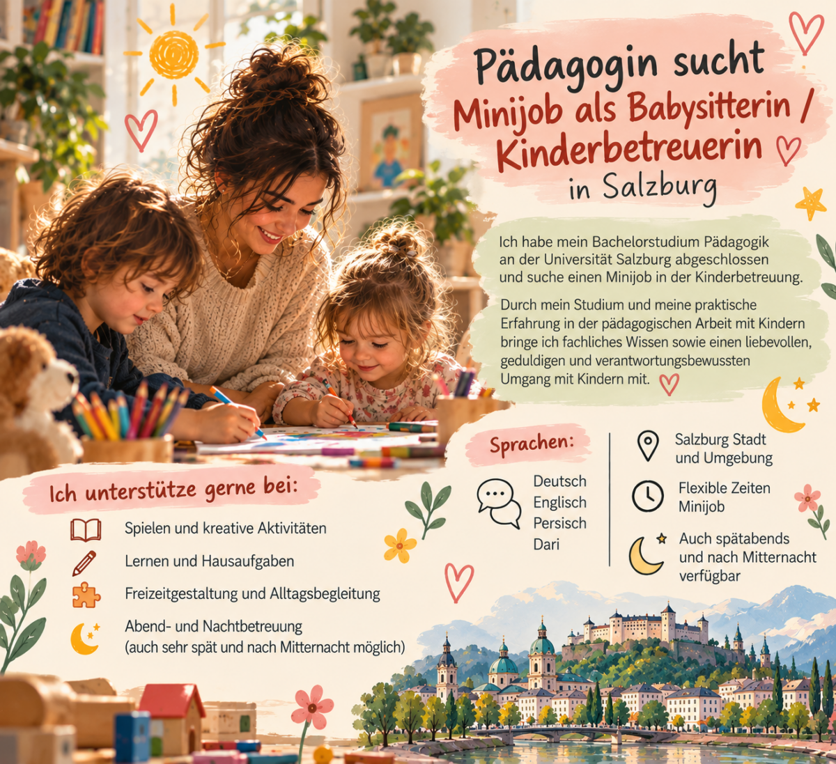 Warm Babysitting in Salzburg