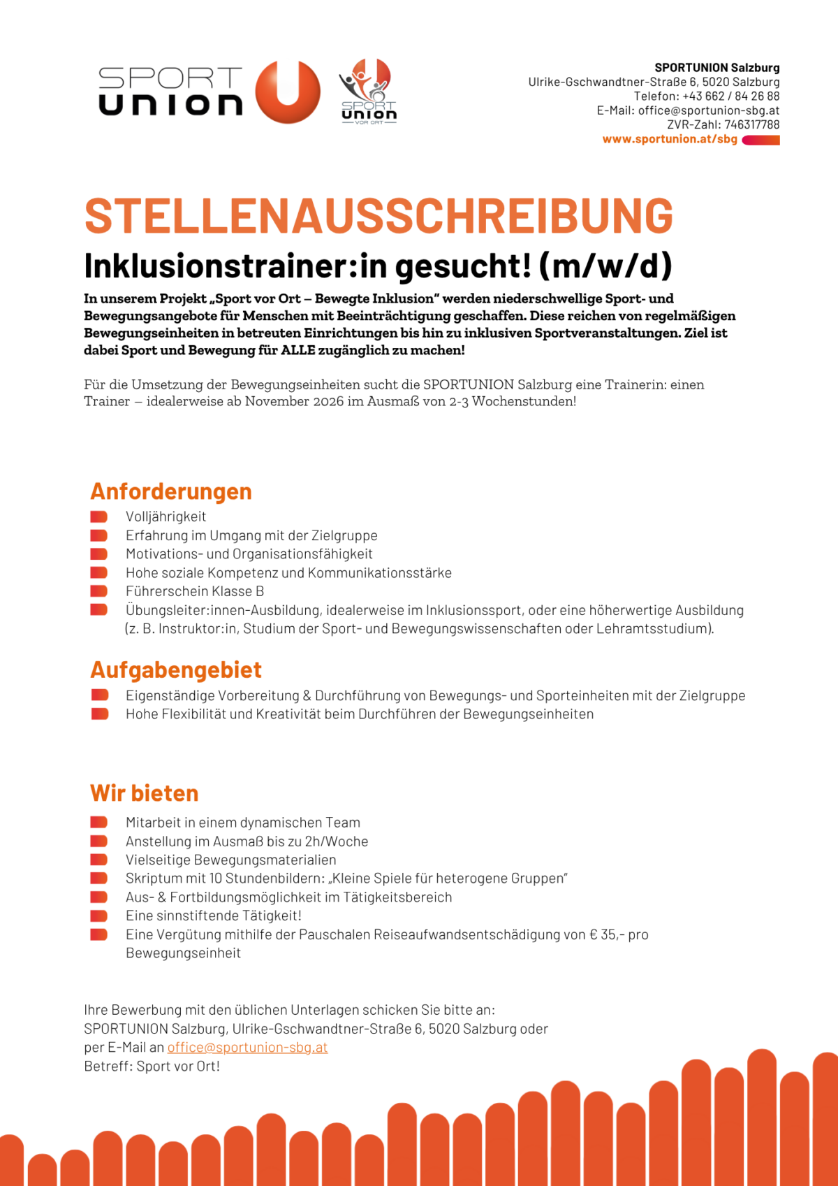 Stellenausschreibung Inklusionstrainerin 10.2026